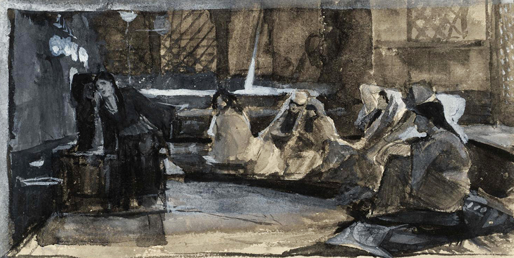 Recto Study for Consulting the Oracle in Detail John William Waterhouse